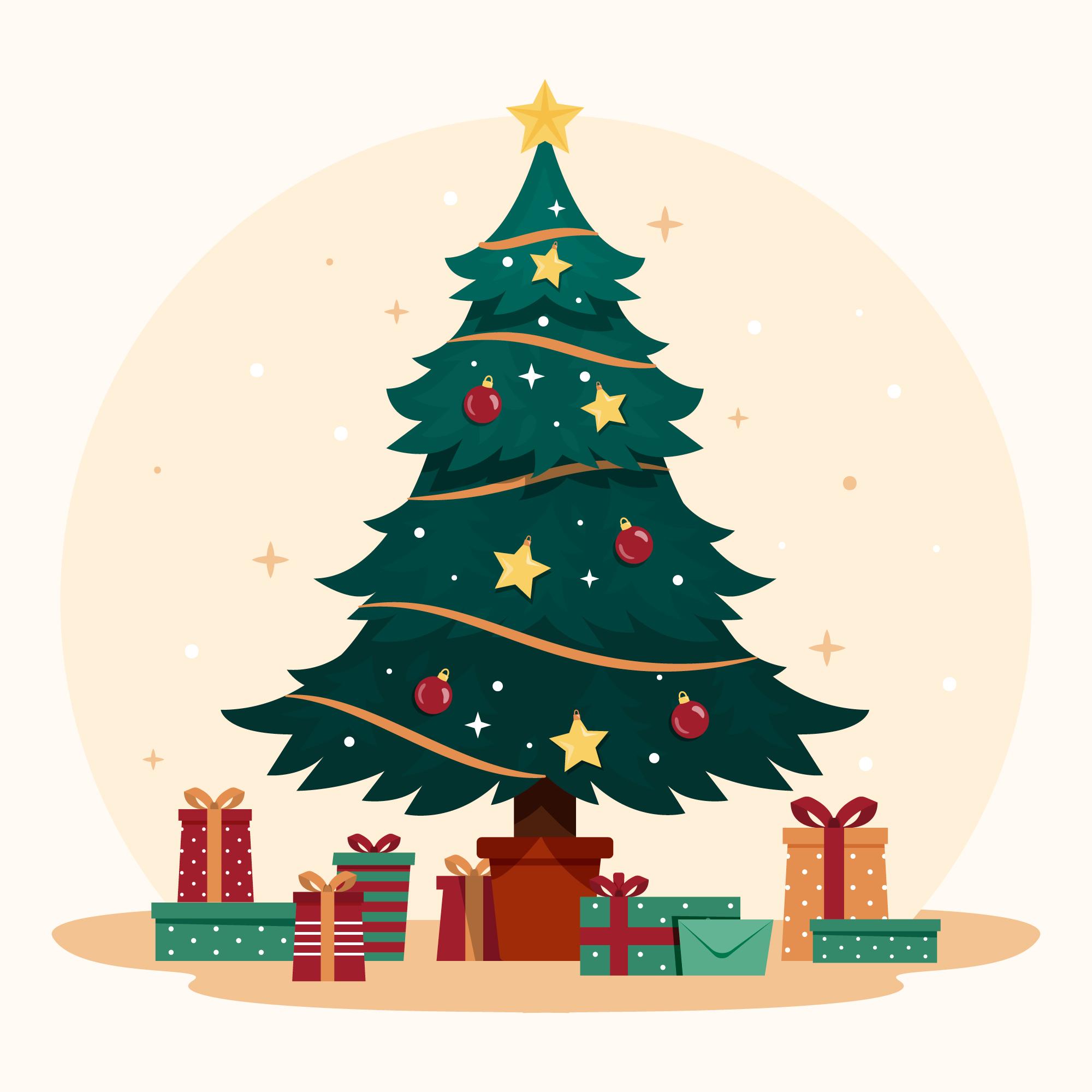 Set up a Christmas tree - Montar el árbol de Navidad