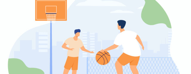 PLAYING BASKETBALL - Jugando al baloncesto